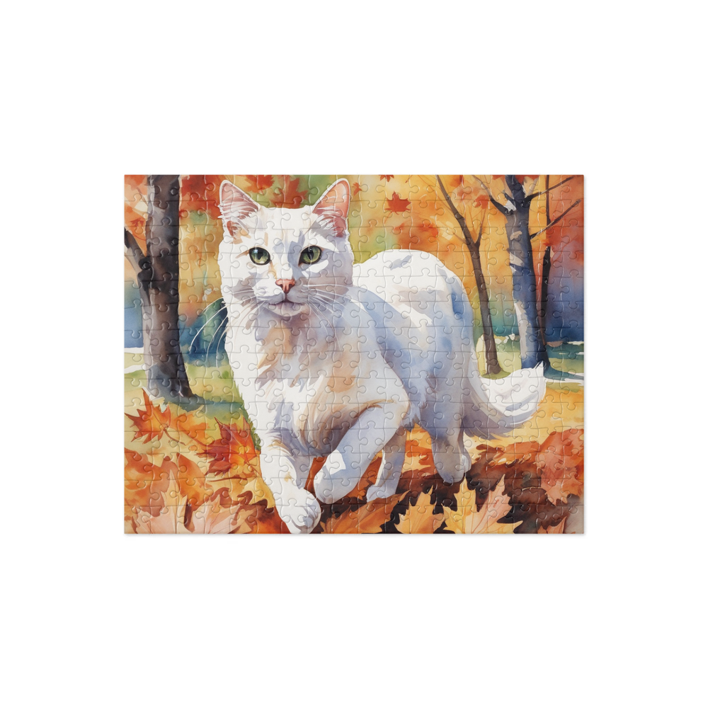 PugMug Custom White Companion Cat Jigsaw Puzzle