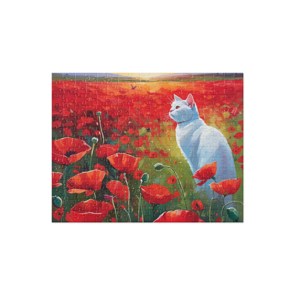 PugMug Custom White Companion Cat Jigsaw Puzzle