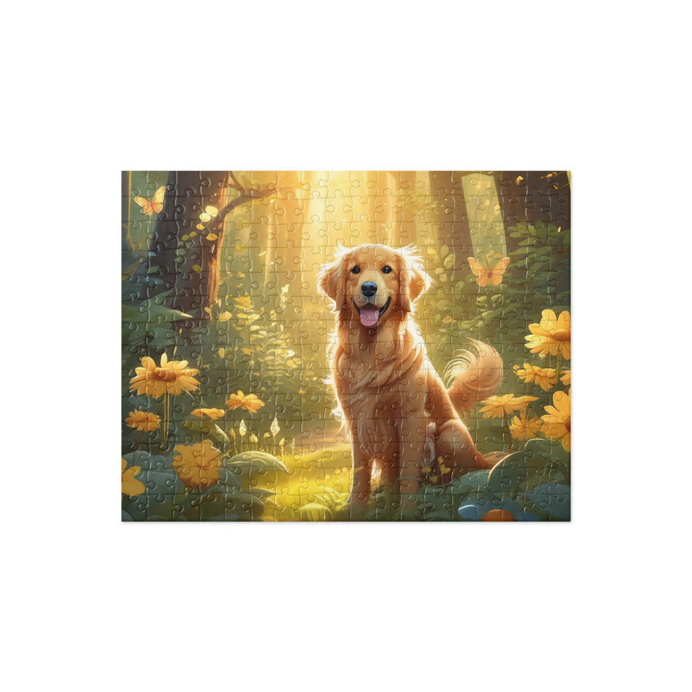 PugMug Custom Golden Retriever Jigsaw Puzzle