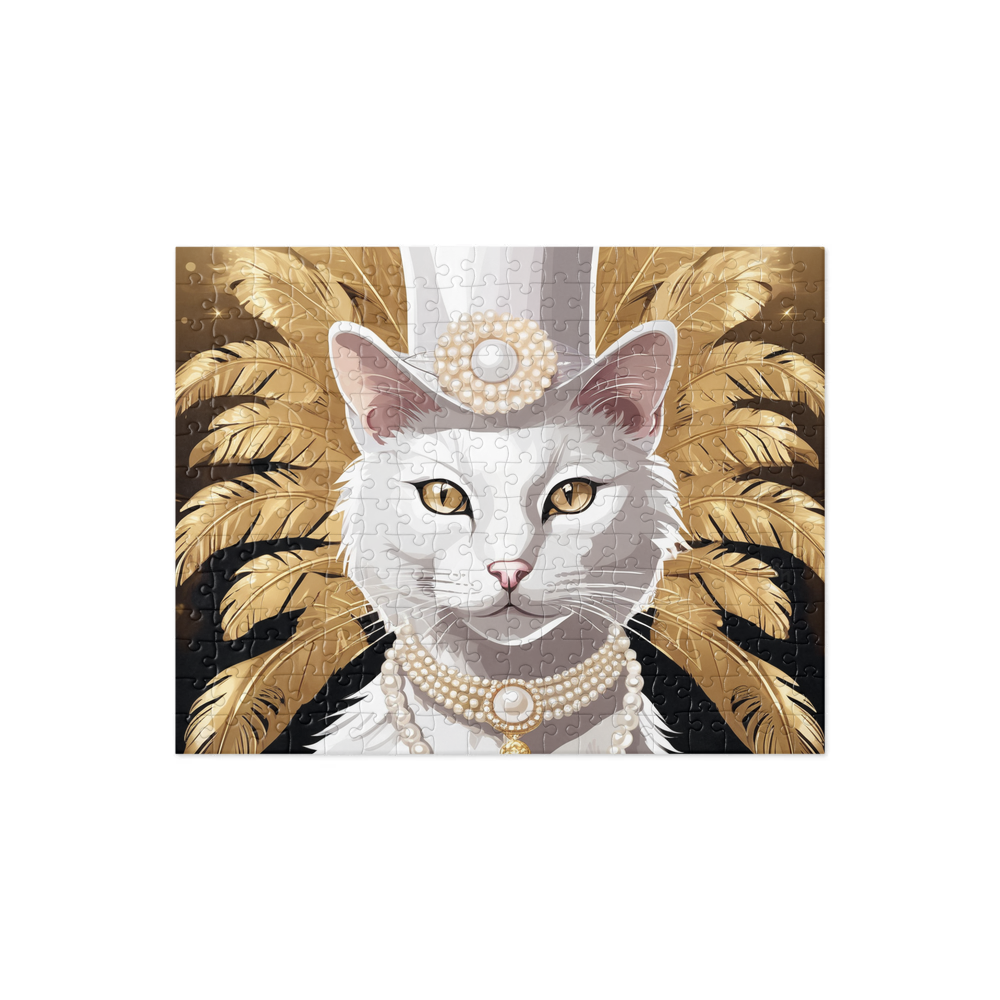 PugMug Custom White Companion Cat Jigsaw Puzzle