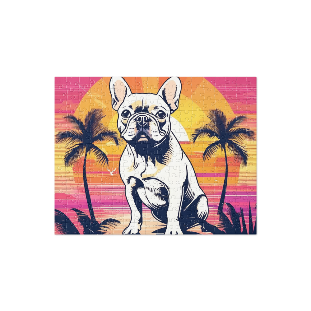 PugMug Custom White French Bulldog Jigsaw Puzzle
