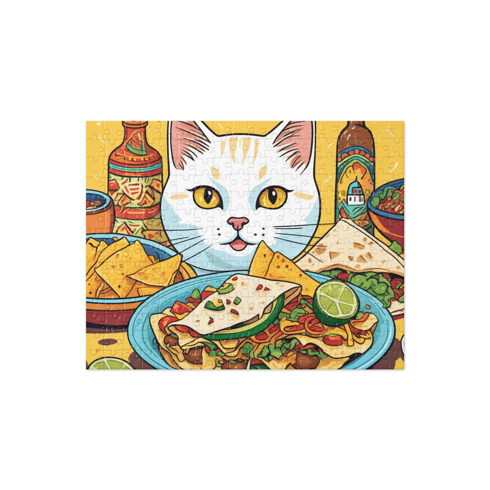 PugMug Custom White Companion Cat Jigsaw Puzzle