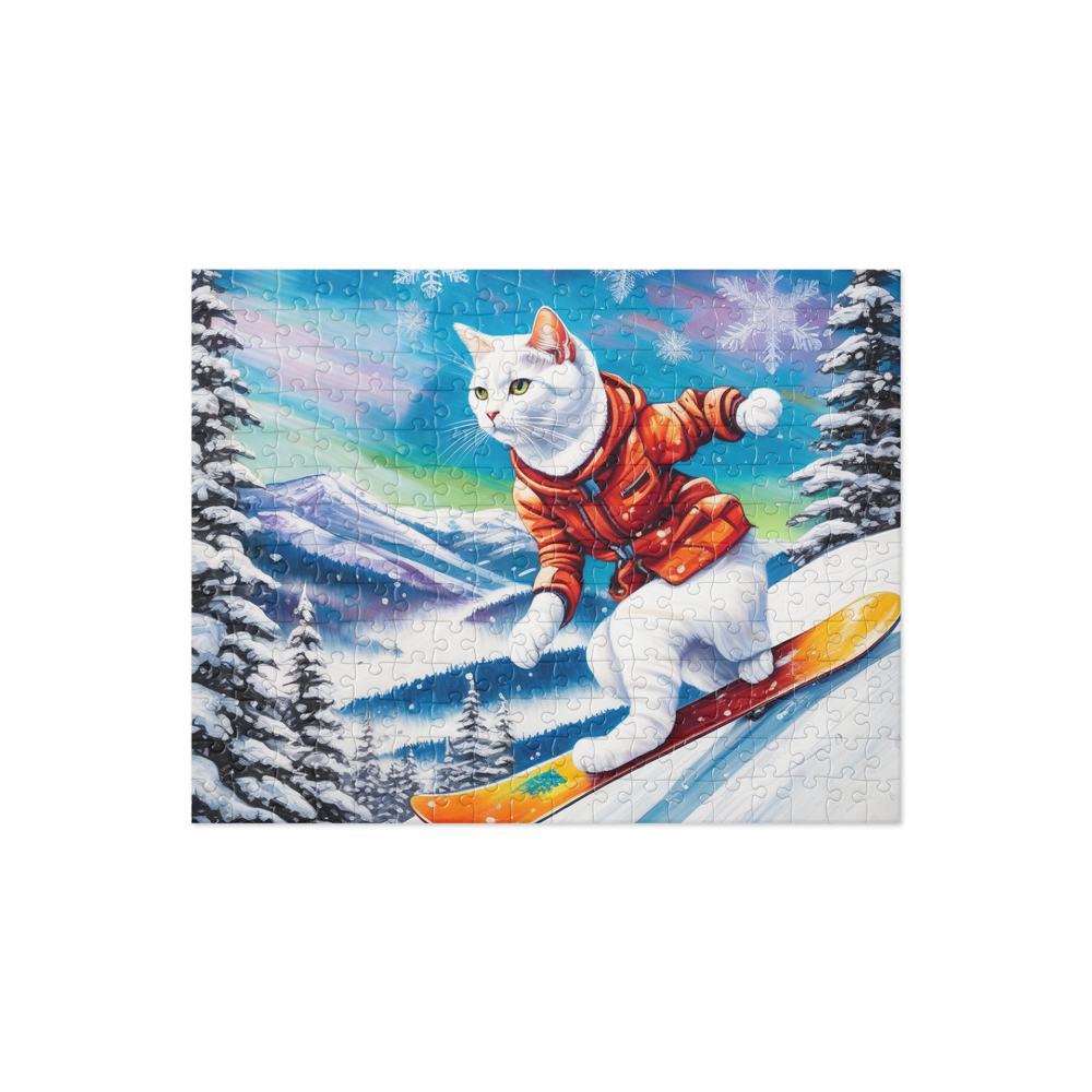 PugMug Custom White Companion Cat Jigsaw Puzzle