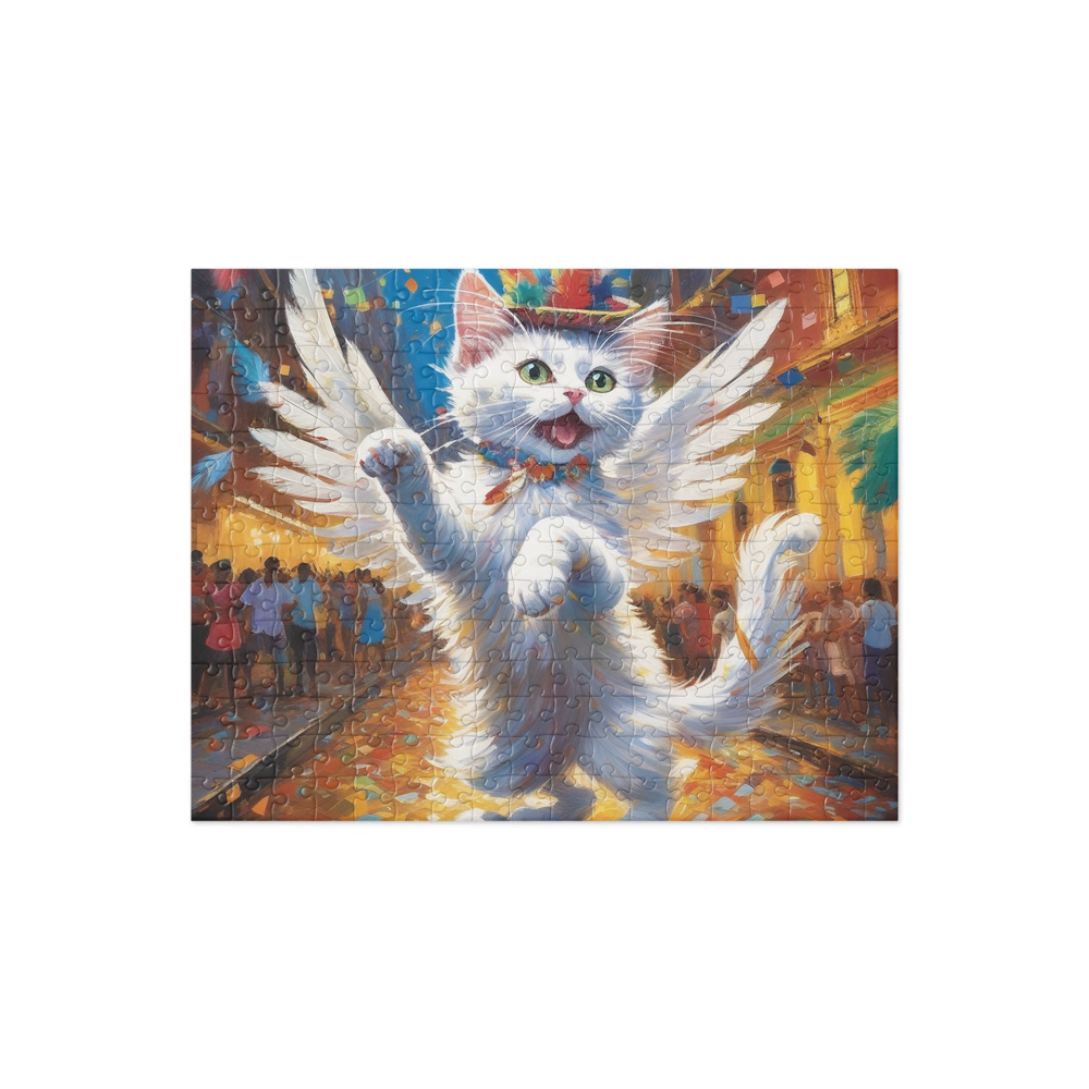 PugMug Custom White Companion Cat Jigsaw Puzzle