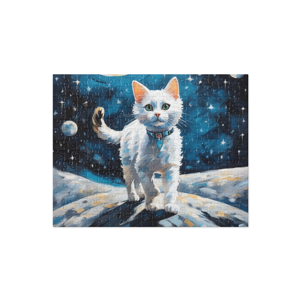 PugMug Custom White Companion Cat Jigsaw Puzzle