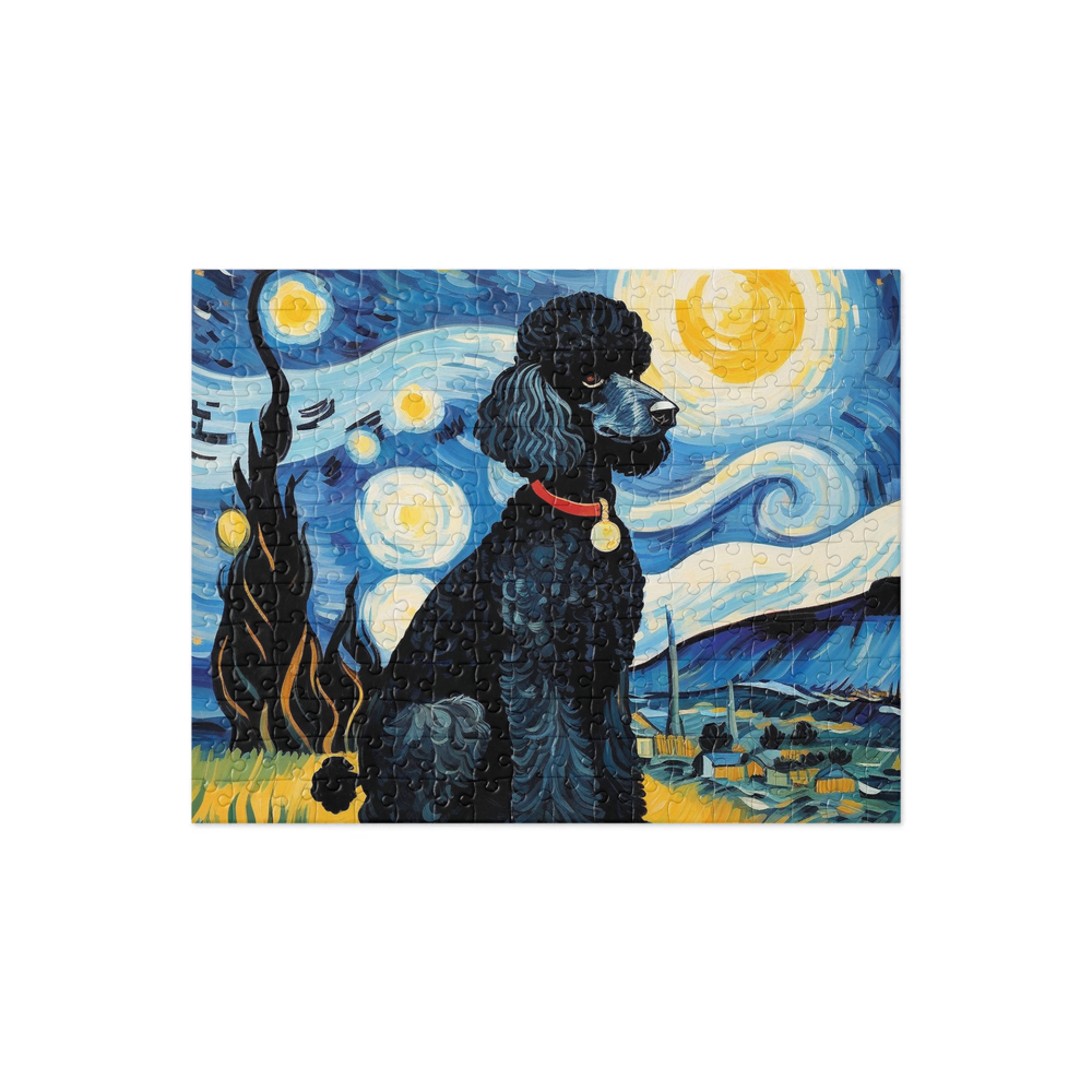 PugMug Custom Black Poodle Jigsaw Puzzle