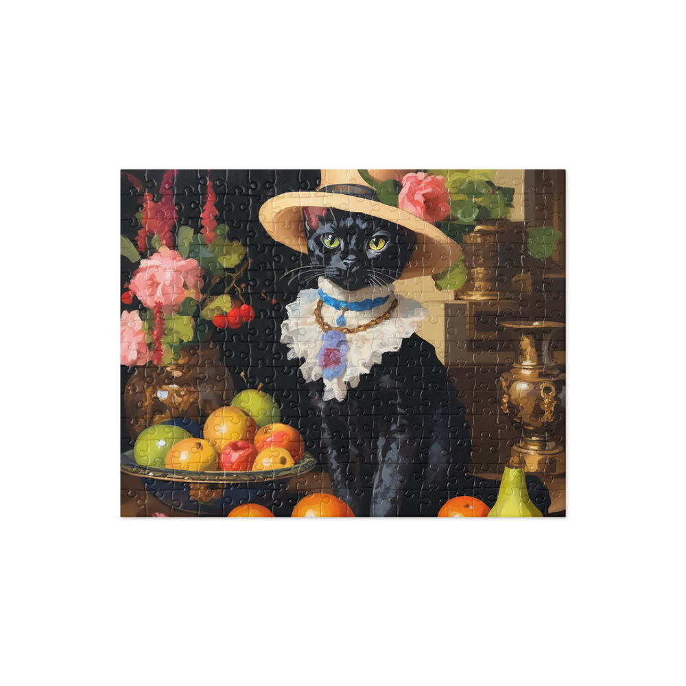 PugMug Custom Black Devon Rex Cat Jigsaw Puzzle