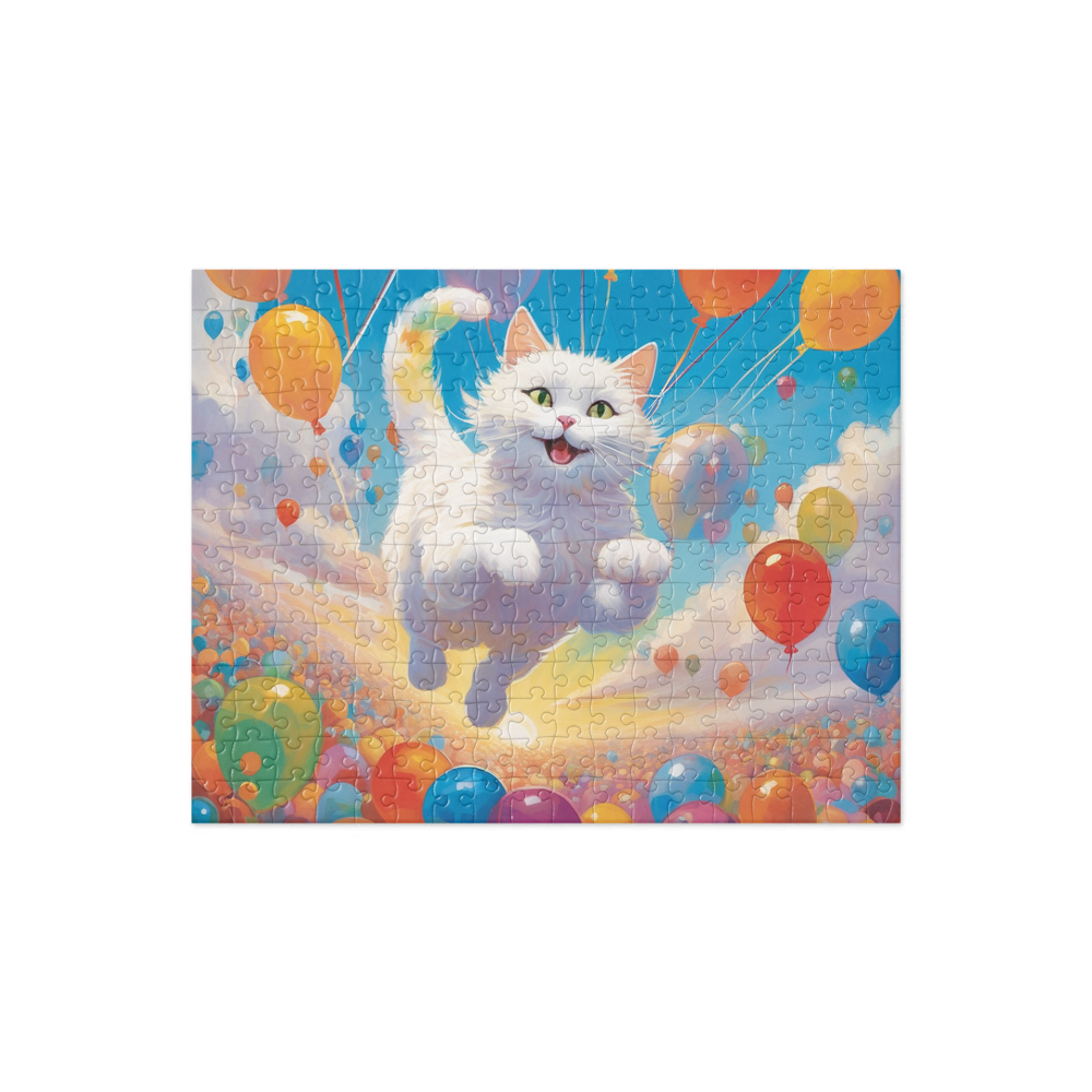 PugMug Custom White Companion Cat Jigsaw Puzzle