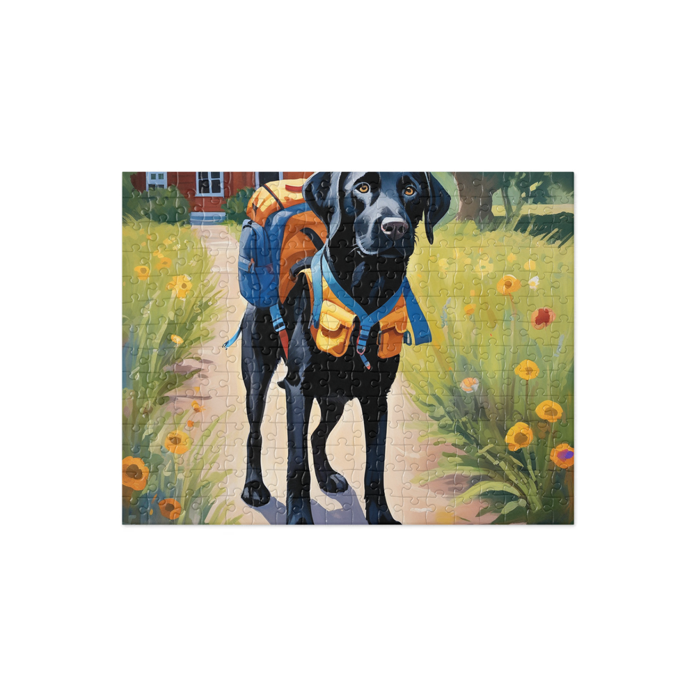 PugMug Custom Black Labrador Retriever Jigsaw Puzzle