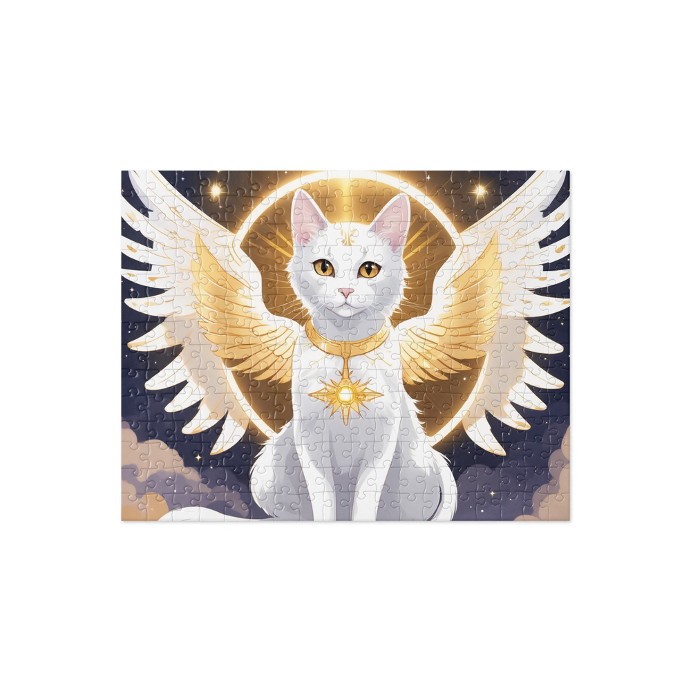 PugMug Custom White Companion Cat Jigsaw Puzzle