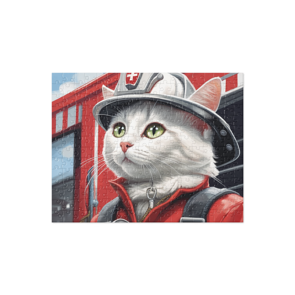 PugMug Custom White Companion Cat Jigsaw Puzzle