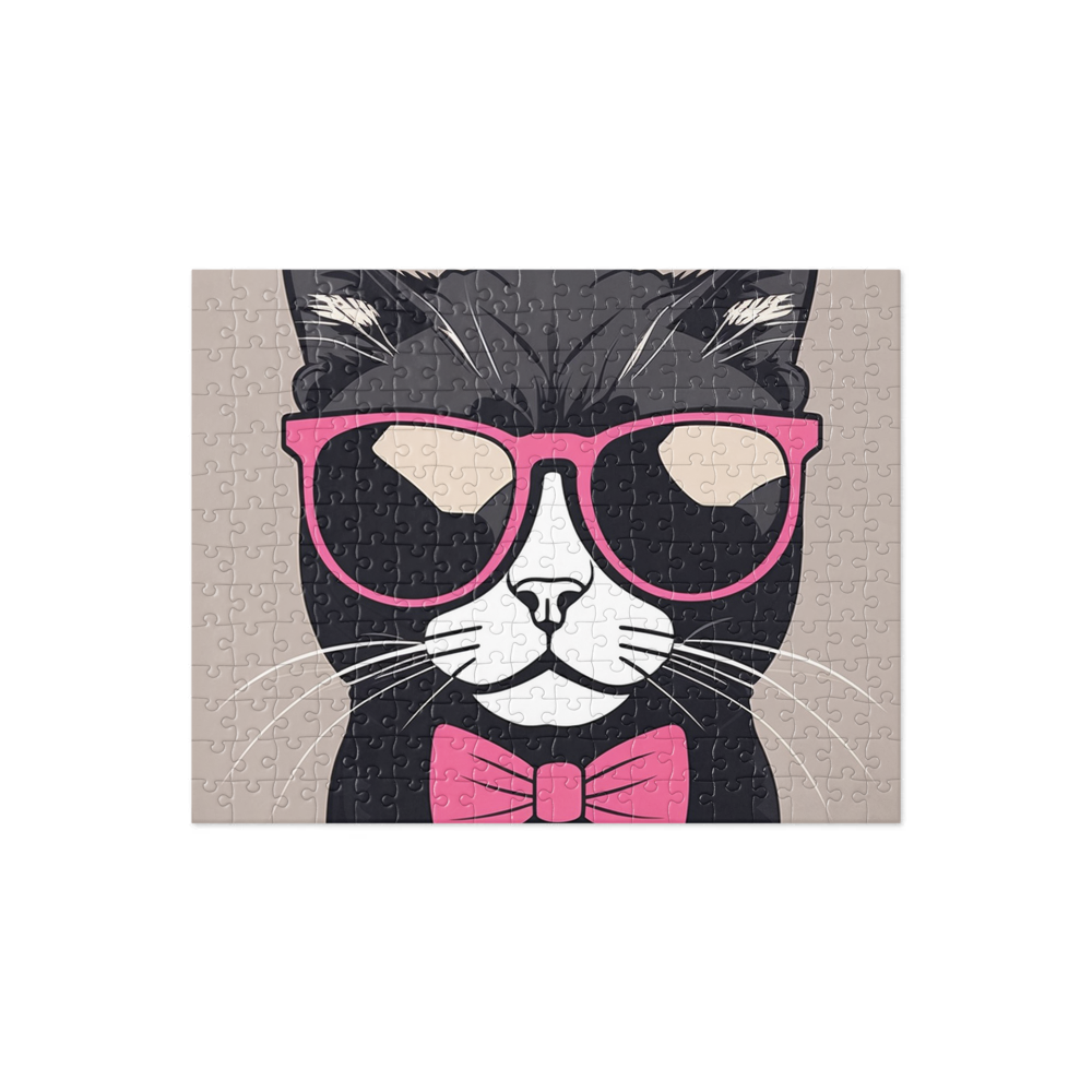 PugMug Custom Black Scottish Fold Cat Jigsaw Puzzle