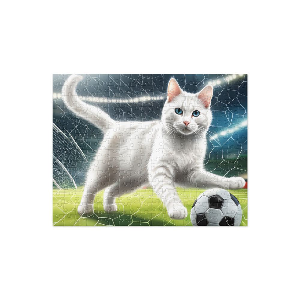 PugMug Custom White Companion Cat Jigsaw Puzzle