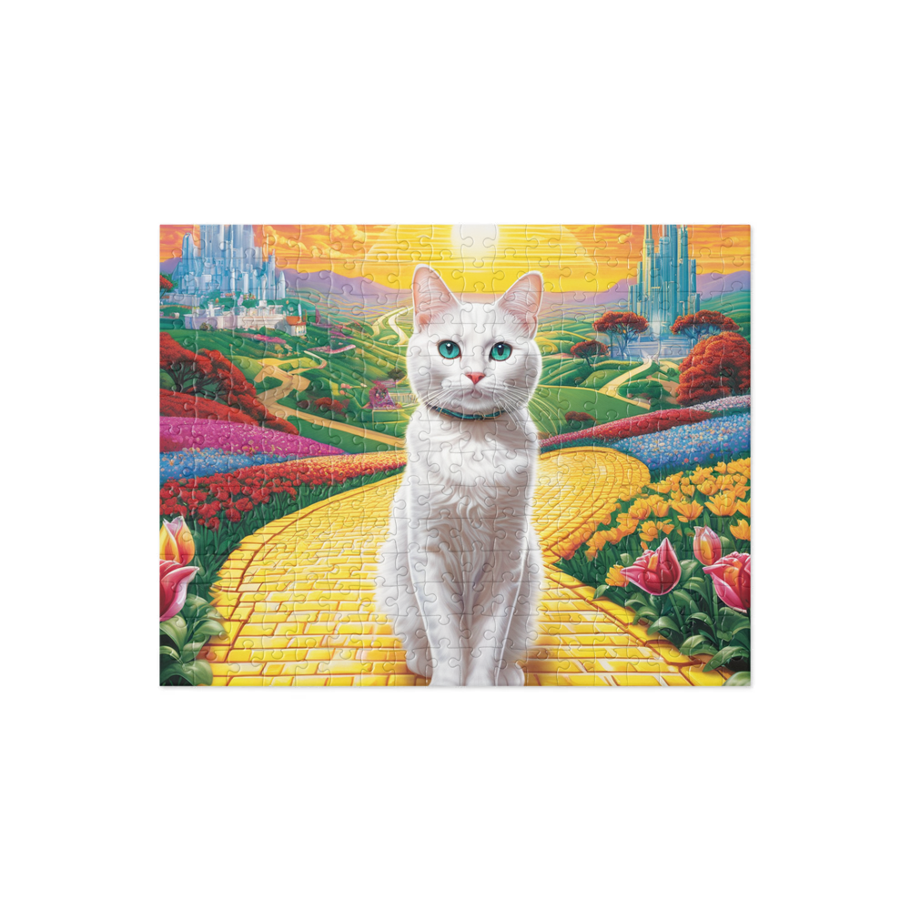 PugMug Custom White Companion Cat Jigsaw Puzzle