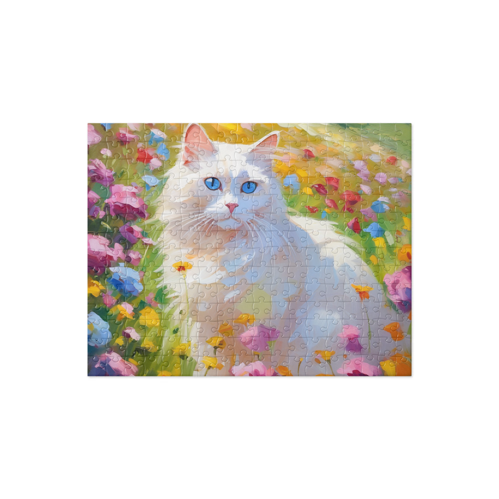 PugMug Custom White Ragdoll Cat Jigsaw Puzzle