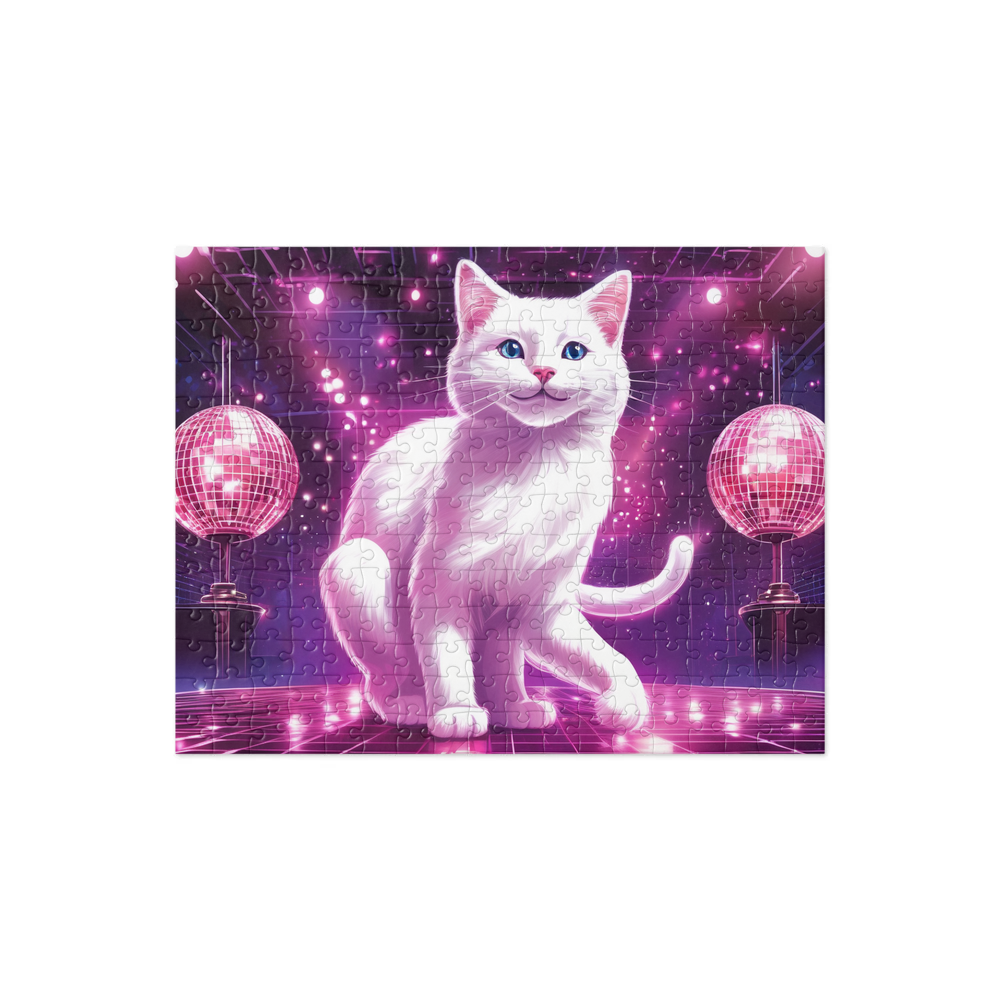 PugMug Custom White Companion Cat Jigsaw Puzzle