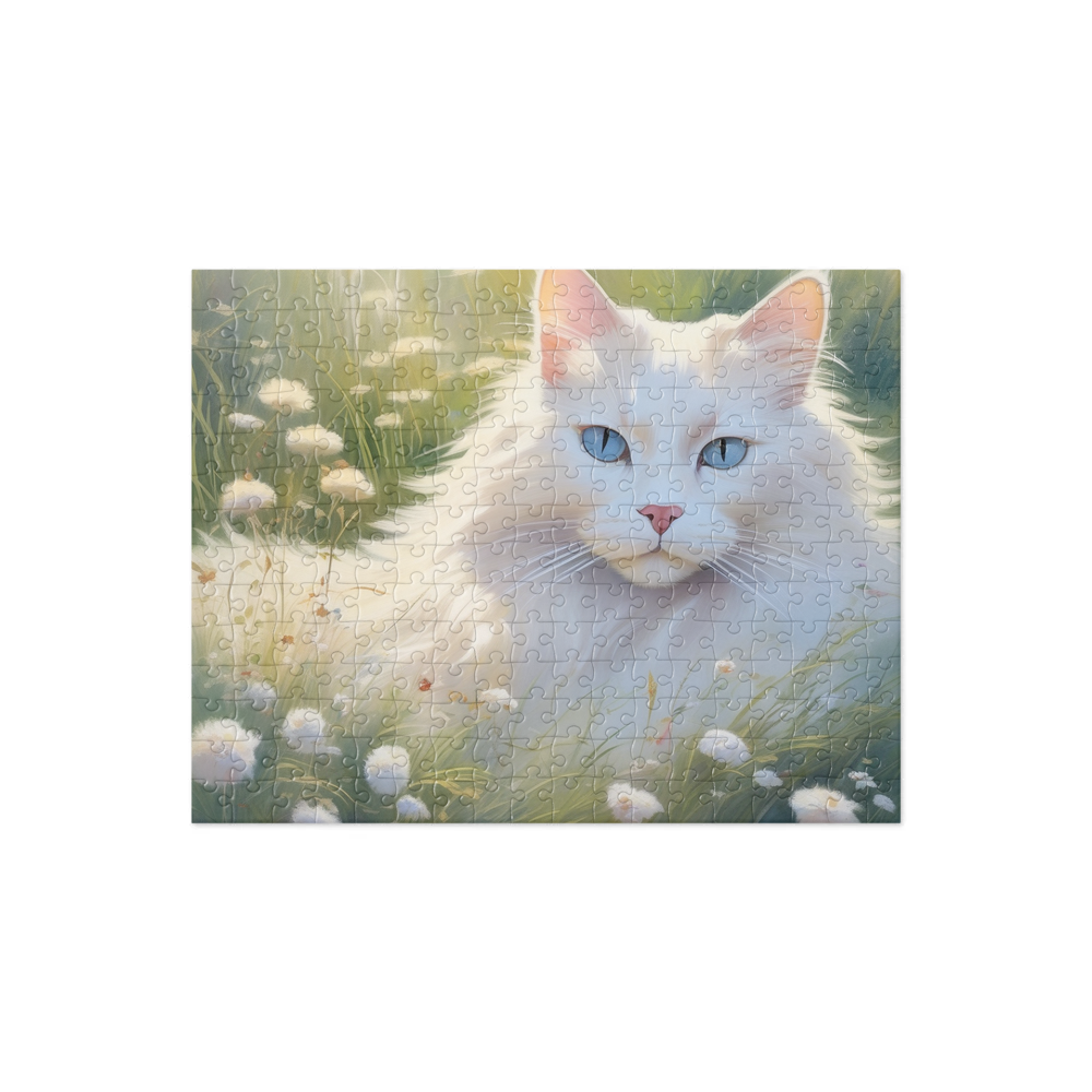 PugMug Custom White Ragdoll Cat Jigsaw Puzzle