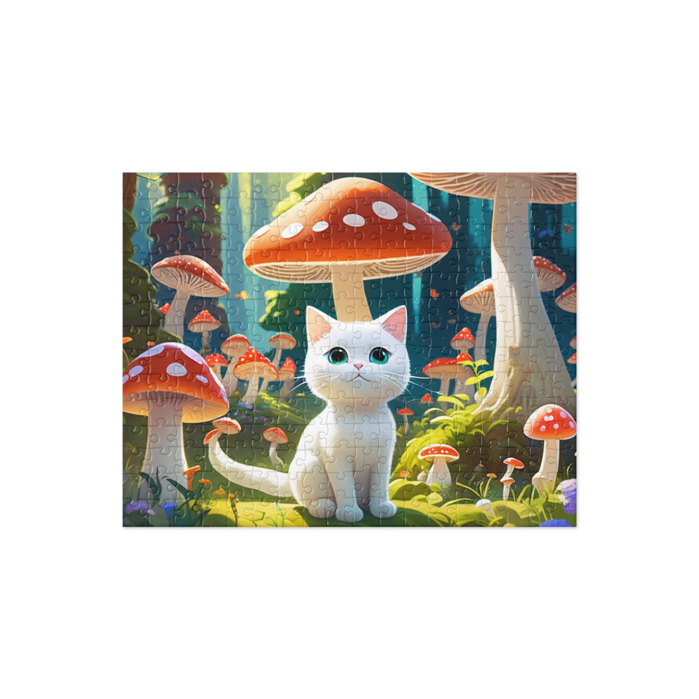 PugMug Custom White Companion Cat Jigsaw Puzzle