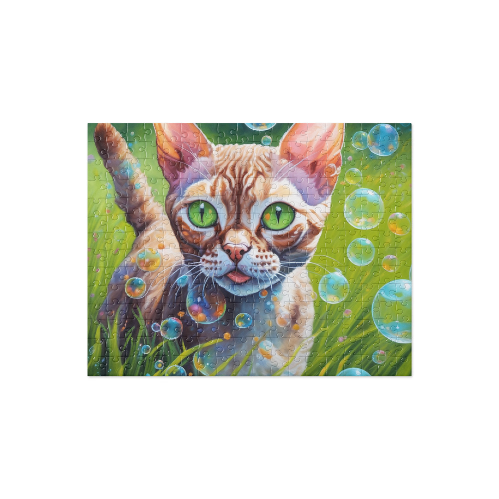 PugMug Custom Tabby Devon Rex Cat Jigsaw Puzzle