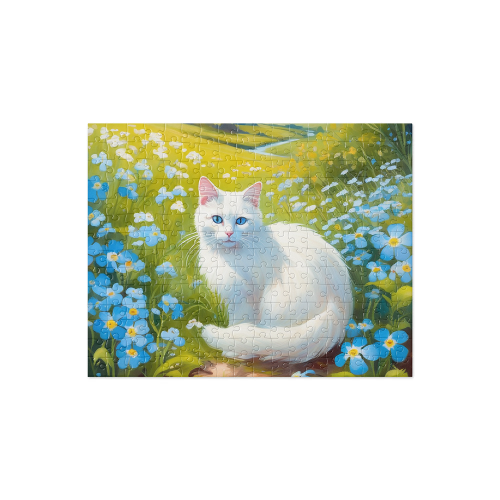 PugMug Custom White Companion Cat Jigsaw Puzzle