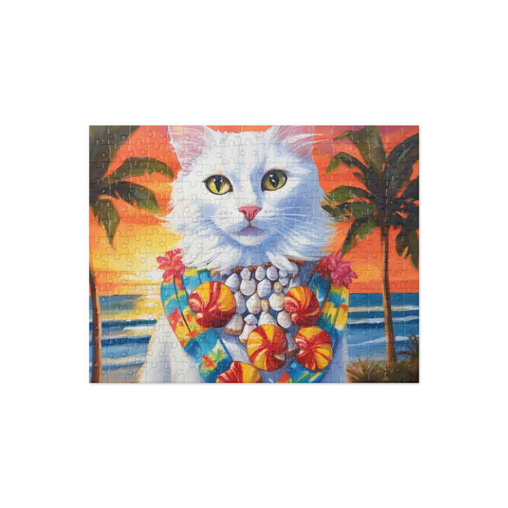 PugMug Custom White Companion Cat Jigsaw Puzzle