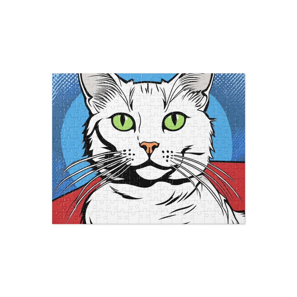 PugMug Custom White Companion Cat Jigsaw Puzzle