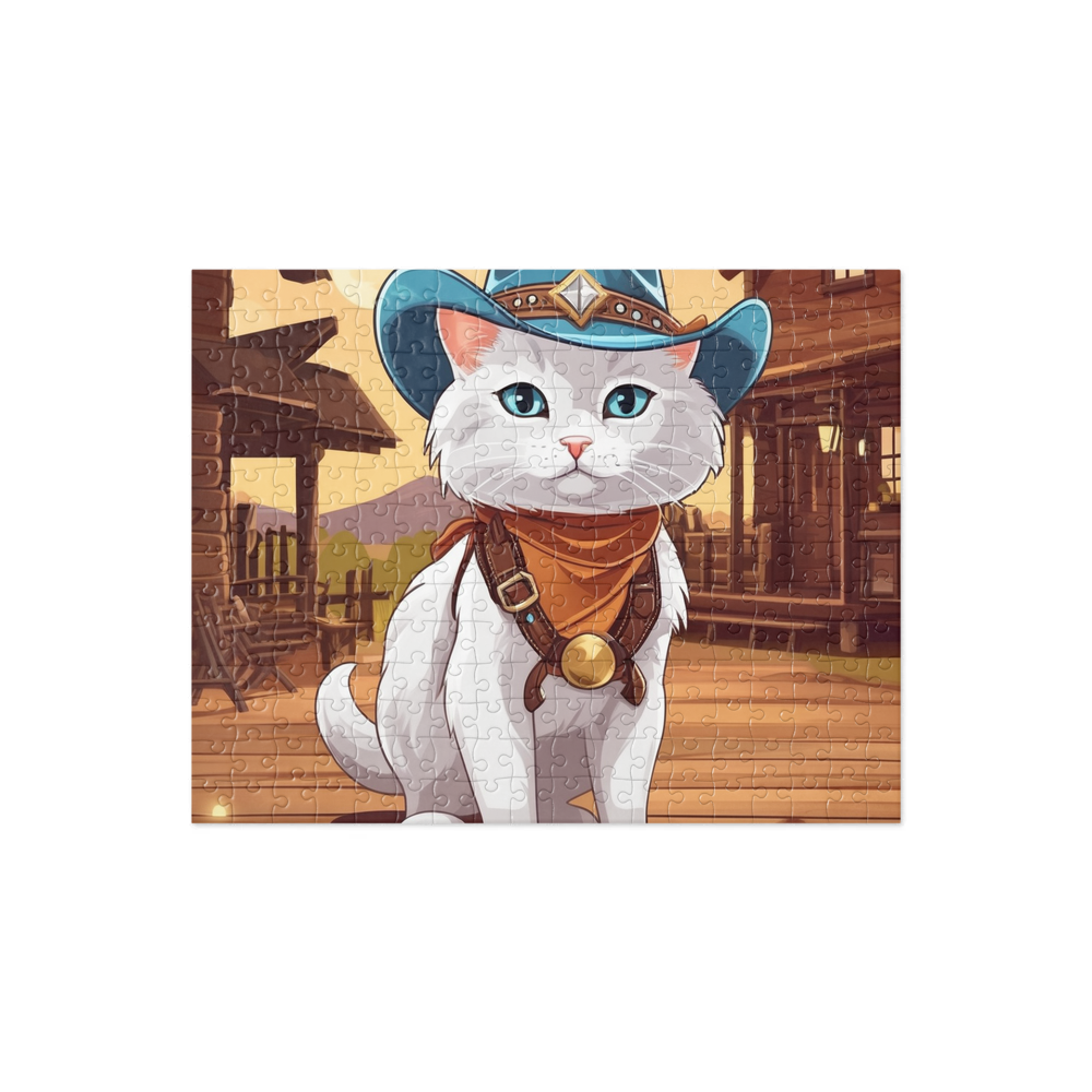 PugMug Custom White Companion Cat Jigsaw Puzzle