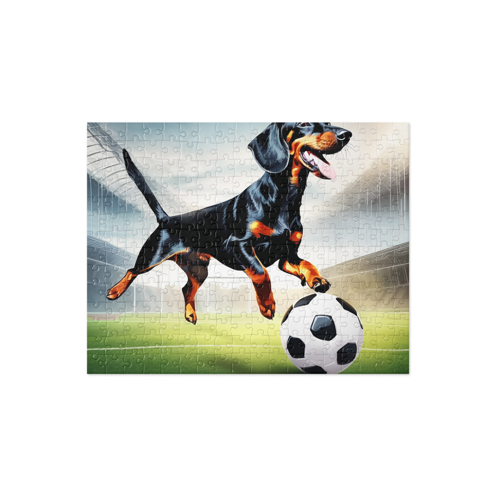 PugMug Custom Black Dachshund Jigsaw Puzzle