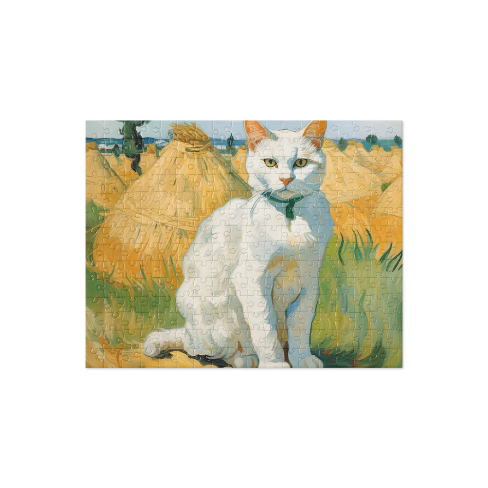 PugMug Custom White Companion Cat Jigsaw Puzzle