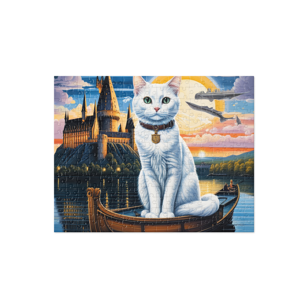PugMug Custom White Companion Cat Jigsaw Puzzle