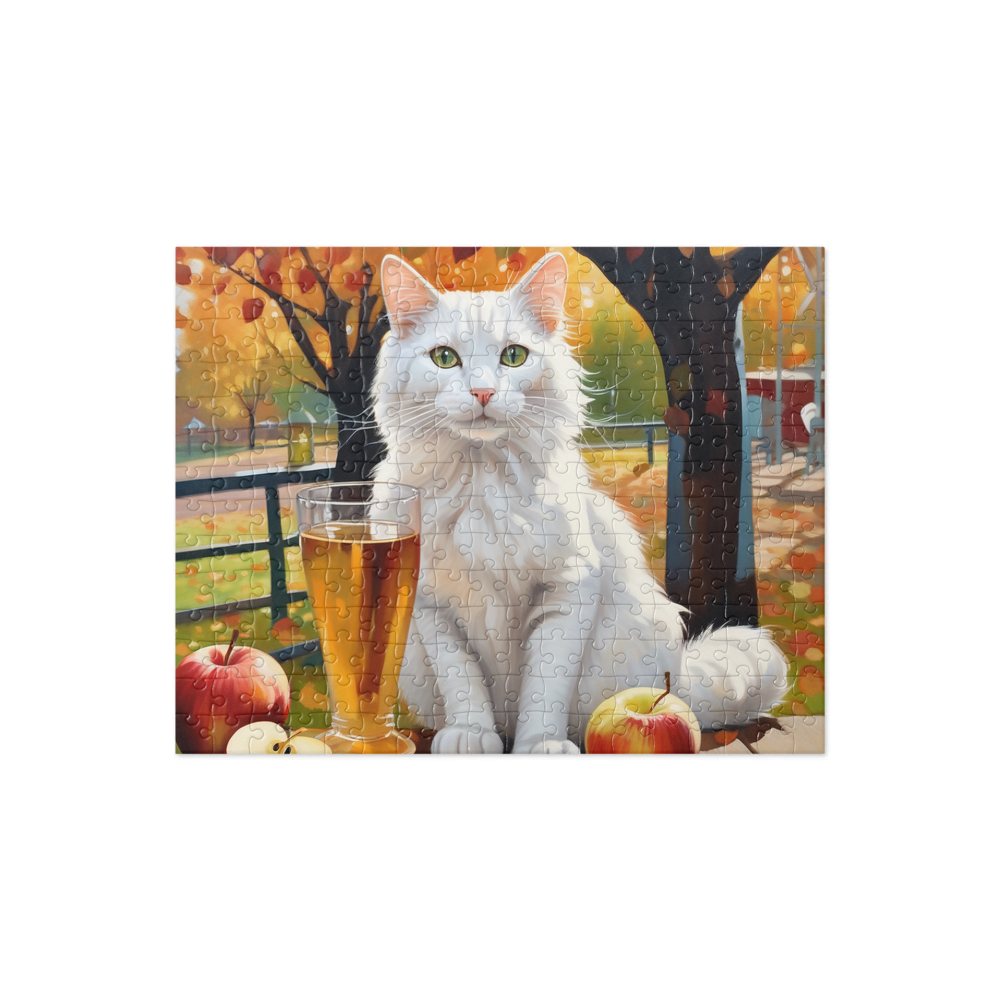 PugMug Custom White Companion Cat Jigsaw Puzzle