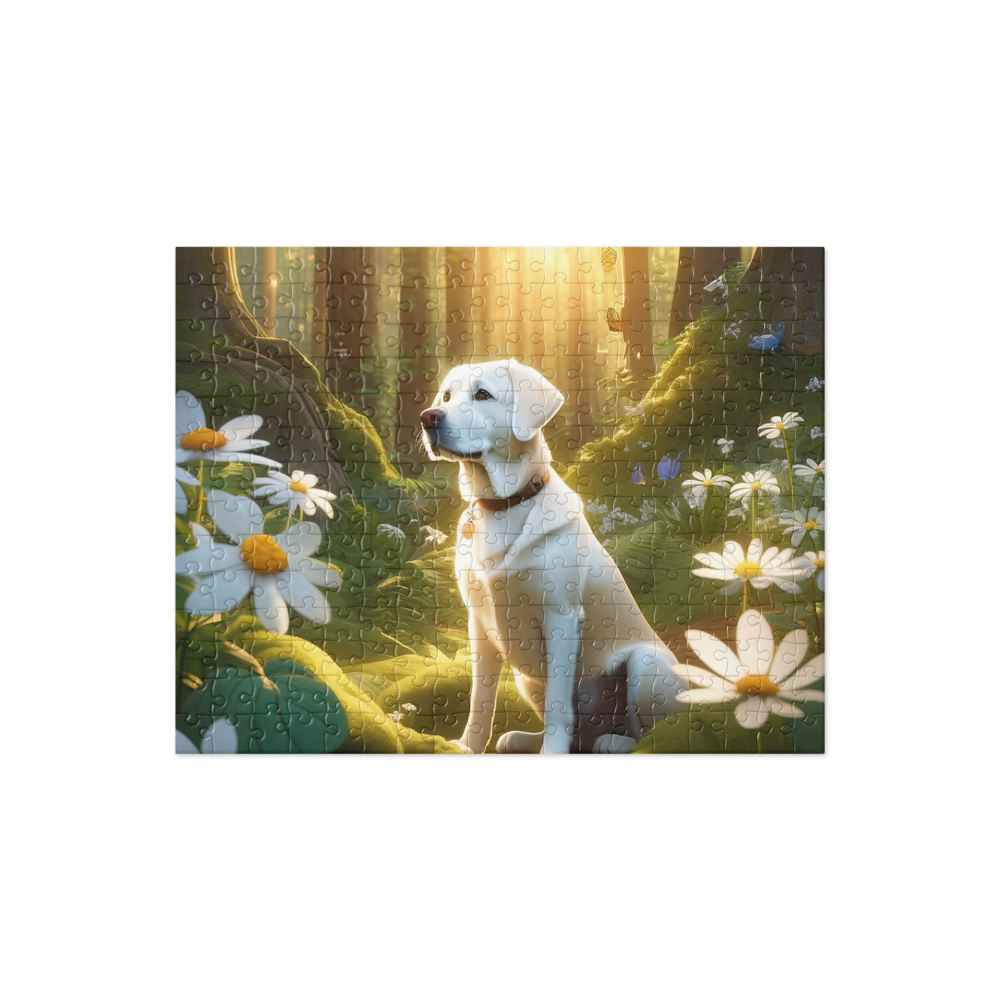 PugMug Custom White Labrador Retriever Jigsaw Puzzle