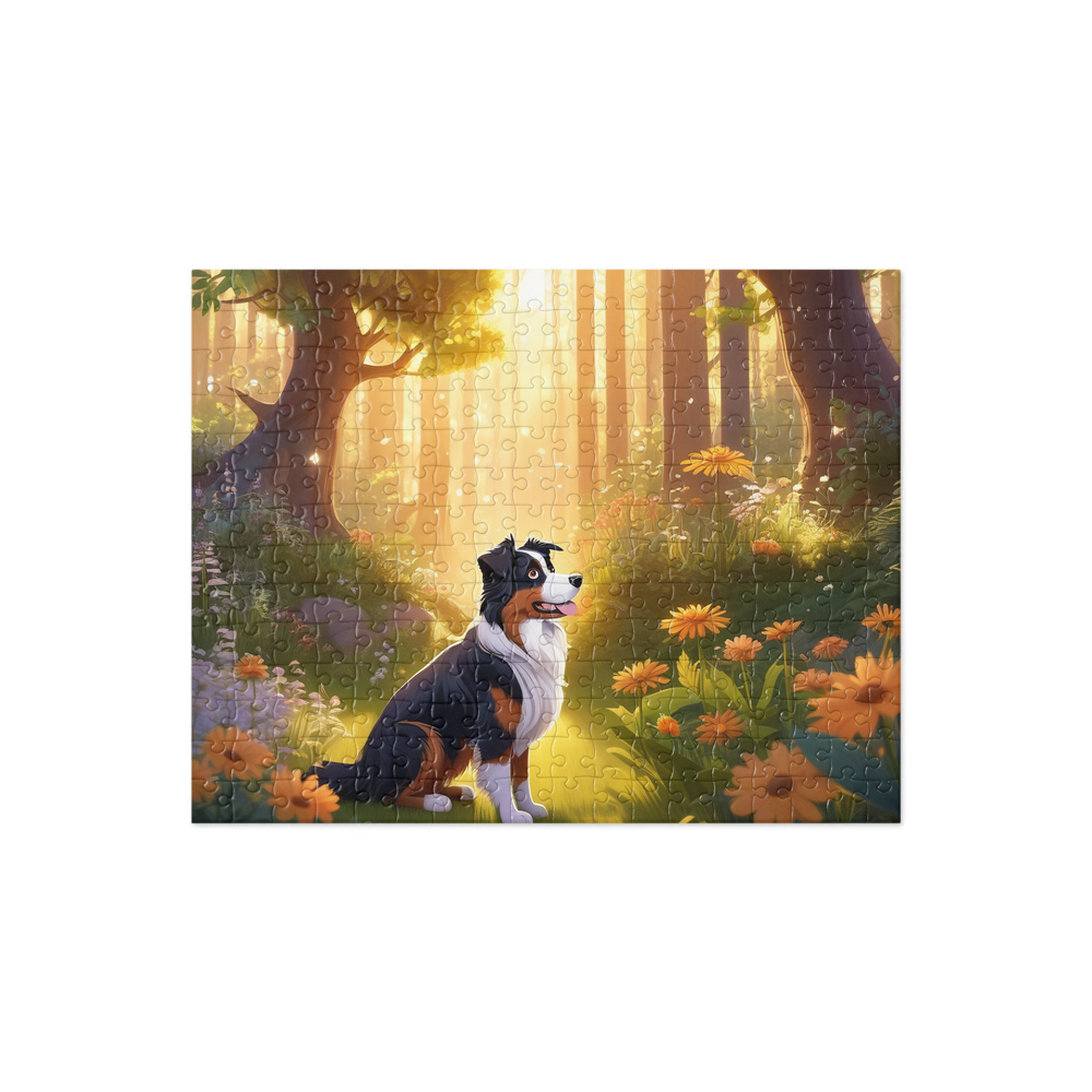 PugMug Custom Australian Shepherd Dog Jigsaw Puzzle