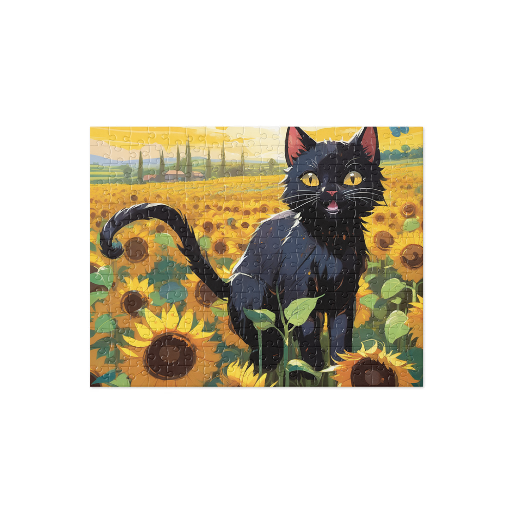 PugMug Custom Black Exotic Cat Jigsaw Puzzle