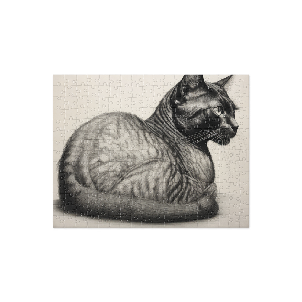 PugMug Custom Black Exotic Cat Jigsaw Puzzle