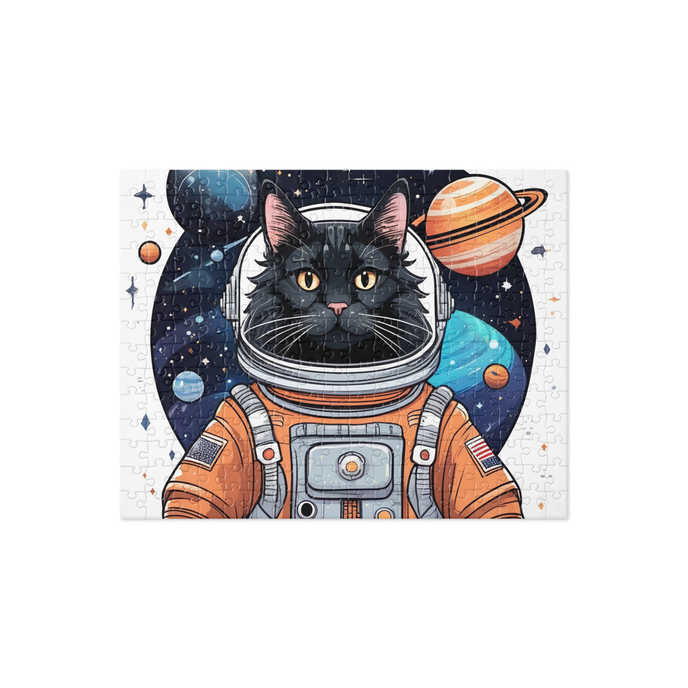 PugMug Custom Black Maine Coon Cat Jigsaw Puzzle