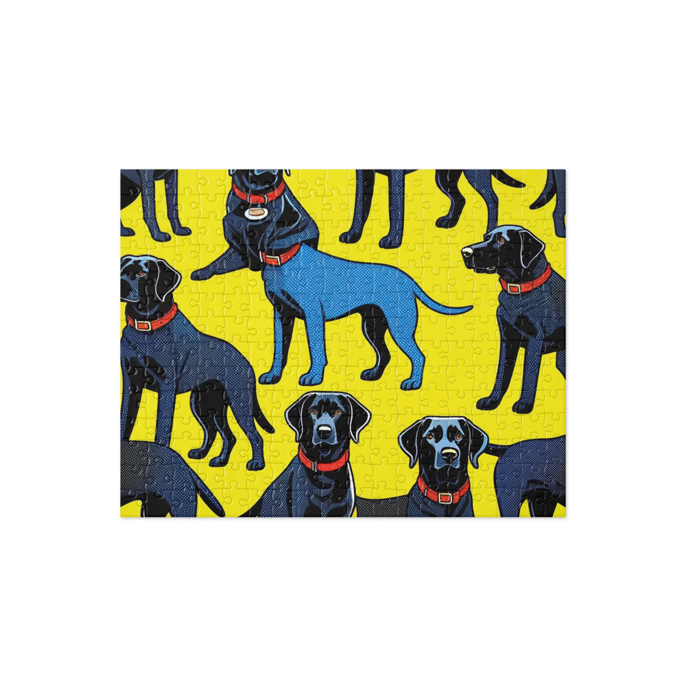 PugMug Custom Black Labrador Retriever Jigsaw Puzzle