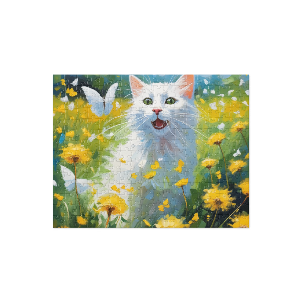 PugMug Custom White Companion Cat Jigsaw Puzzle