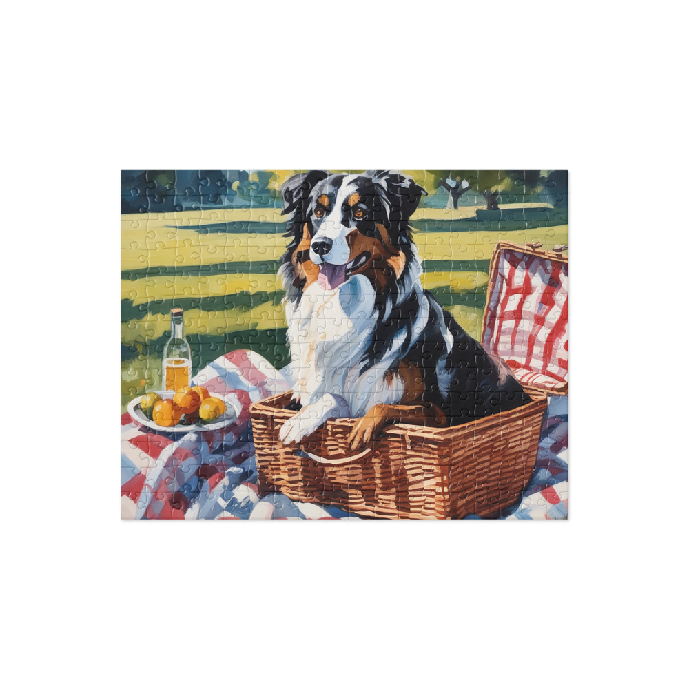 PugMug Custom Miniature American Shepherd Jigsaw Puzzle