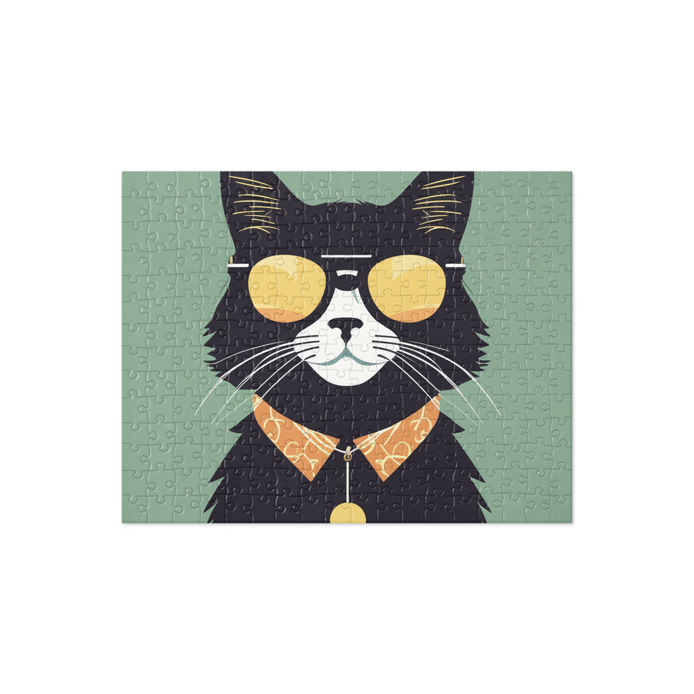 PugMug Custom Black Ragdoll Cat Jigsaw Puzzle