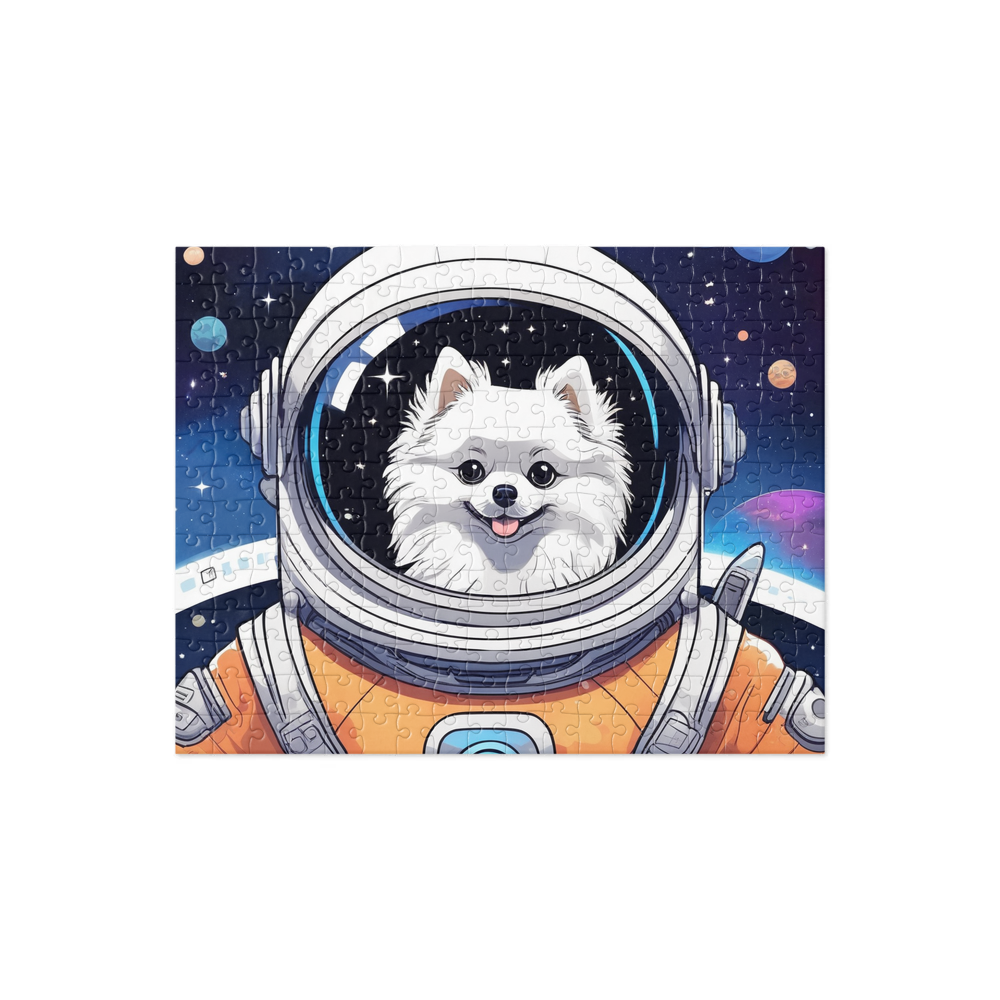 PugMug Custom White Pomeranian Jigsaw Puzzle