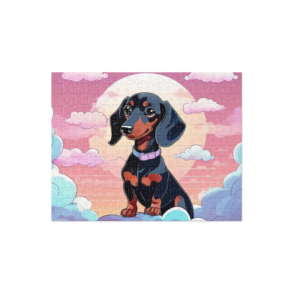 PugMug Custom Black Dachshund Jigsaw Puzzle