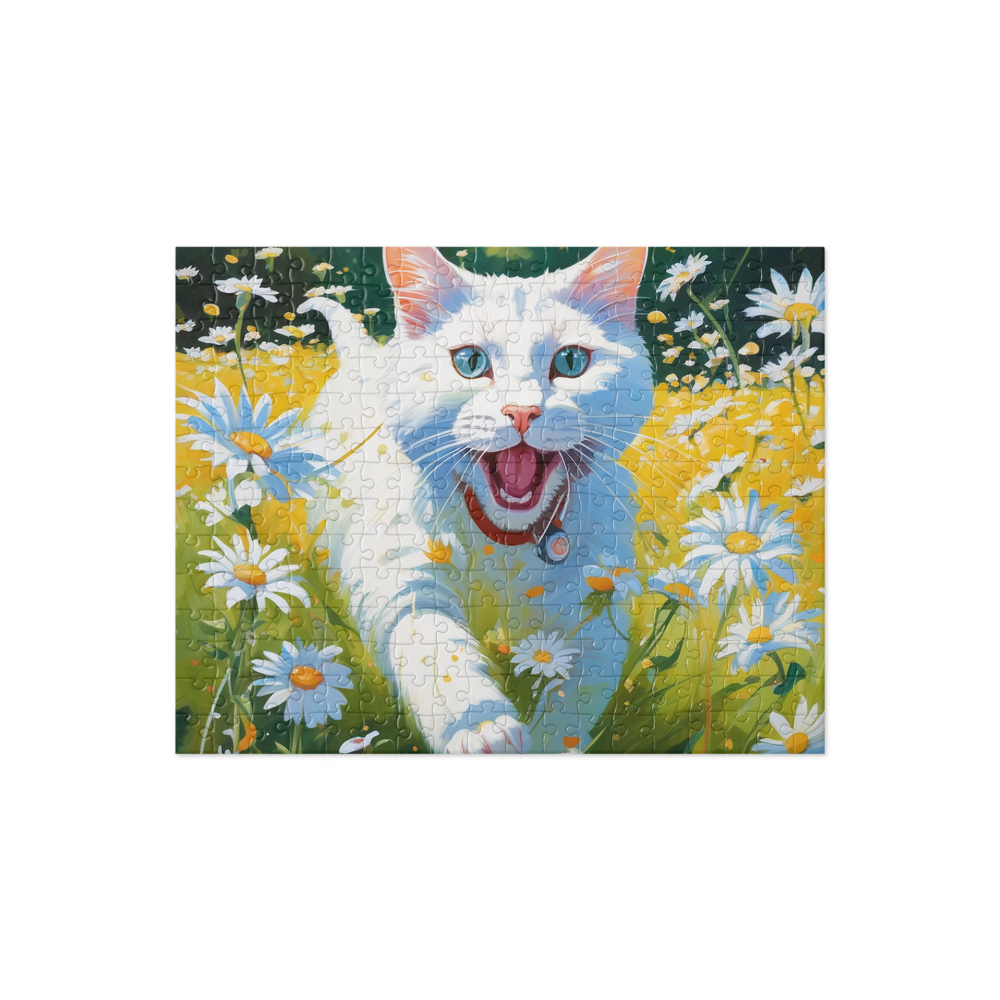 PugMug Custom White Exotic Cat Jigsaw Puzzle