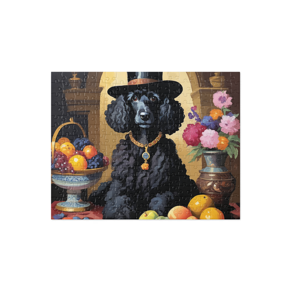 PugMug Custom Black Poodle Jigsaw Puzzle