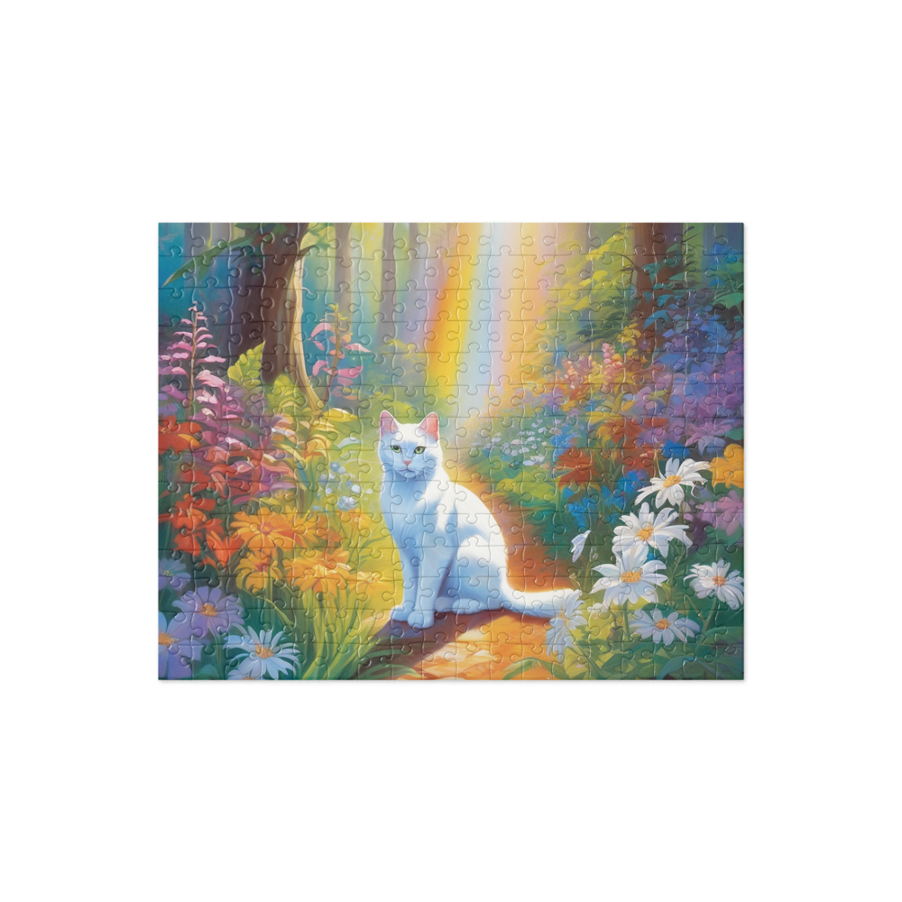 PugMug Custom White Companion Cat Jigsaw Puzzle