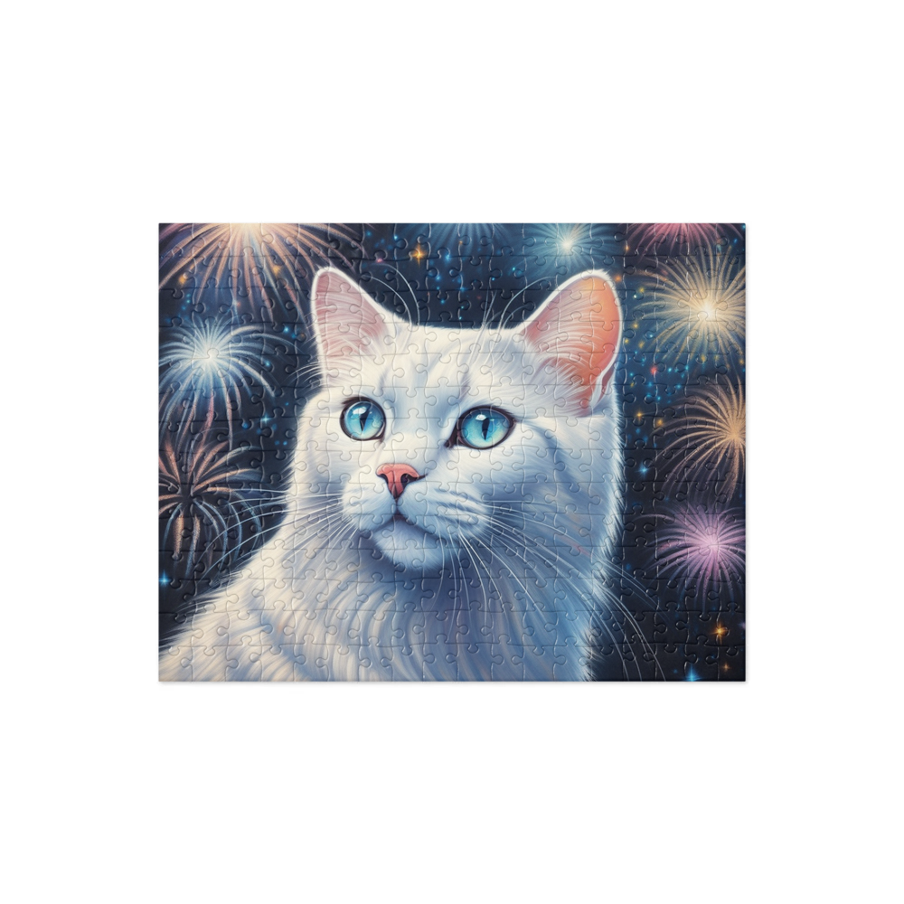 PugMug Custom White Exotic Cat Jigsaw Puzzle