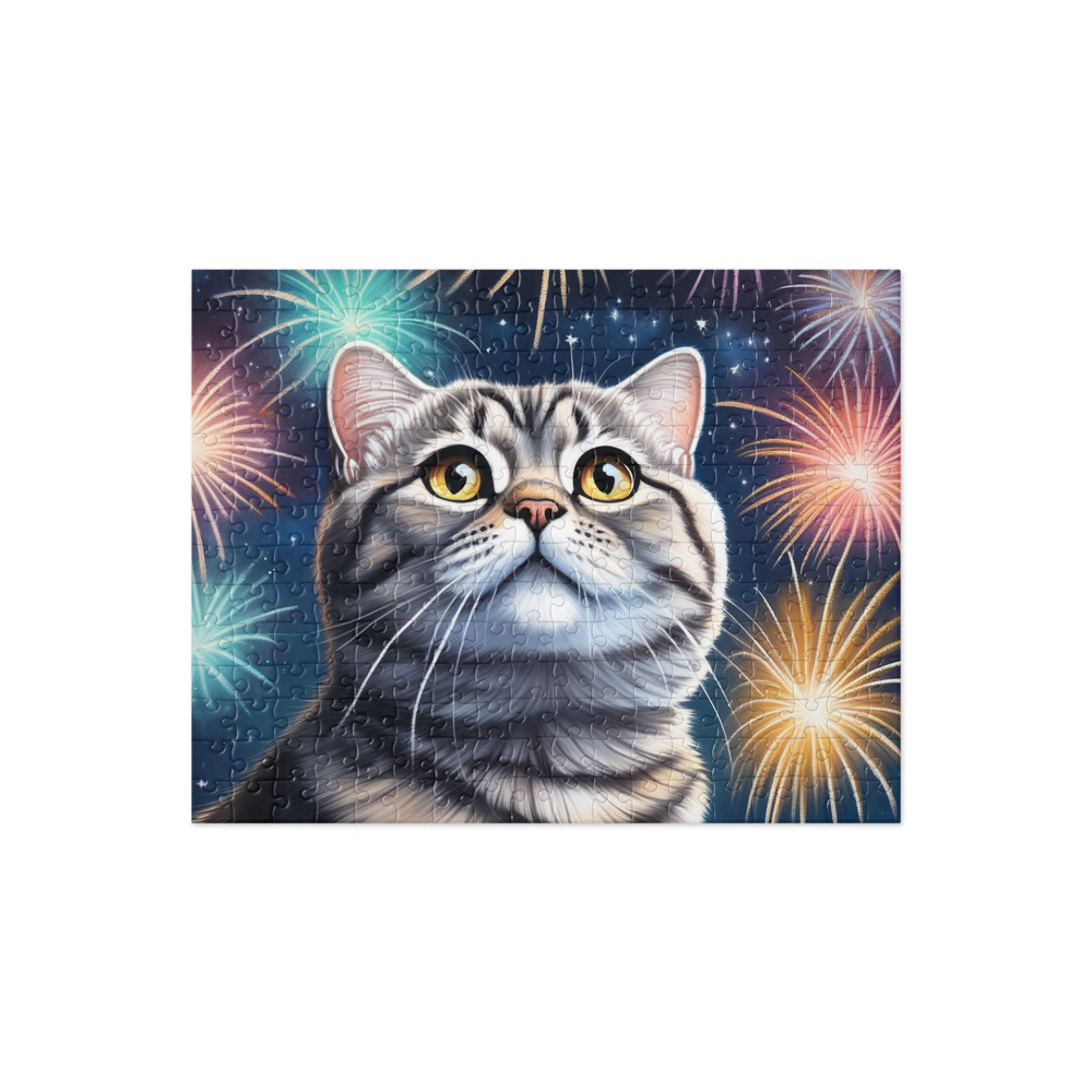 PugMug Custom Tabby Scottish Fold Cat Jigsaw Puzzle