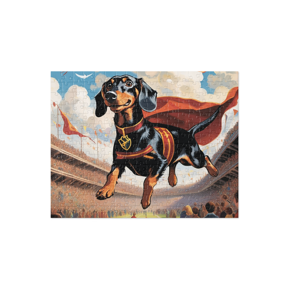 PugMug Custom Black Dachshund Jigsaw Puzzle