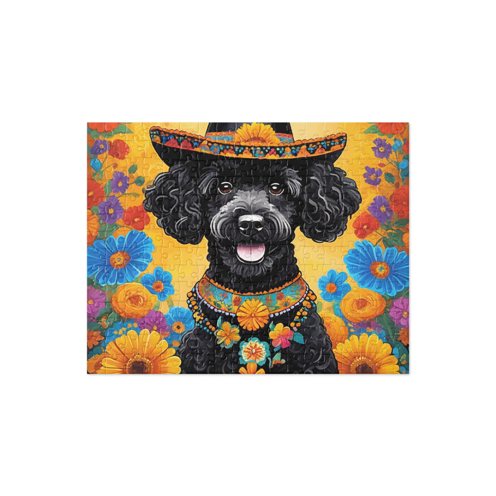PugMug Custom Black Poodle Jigsaw Puzzle