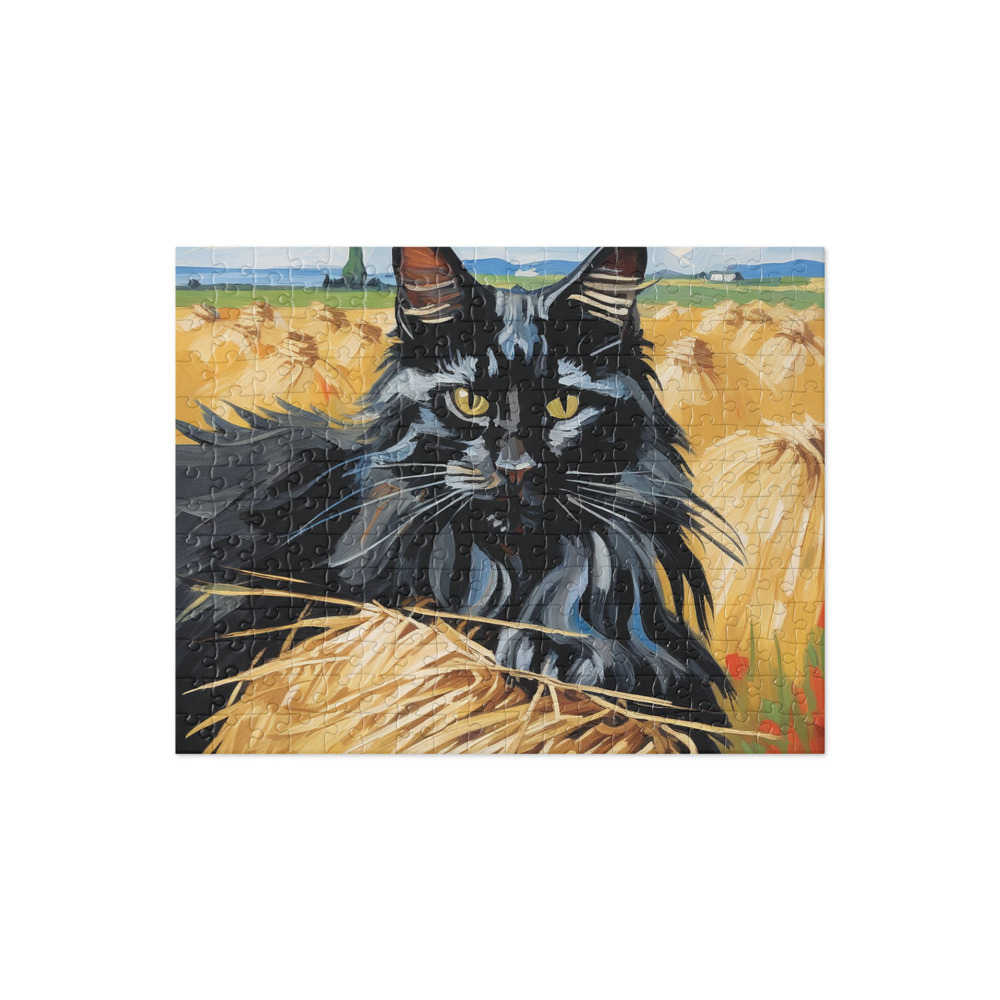 PugMug Custom Black Maine Coon Cat Jigsaw Puzzle